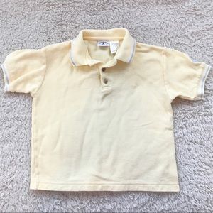 Kitestrings Pale Yellow Polo Shirt w Stripe Detail